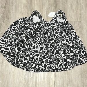 Cynthia Rowley Black and White Floral Kids Dress